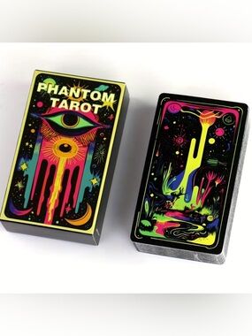 Phantom Tarot Deck - Neon Psychedelic Artwork